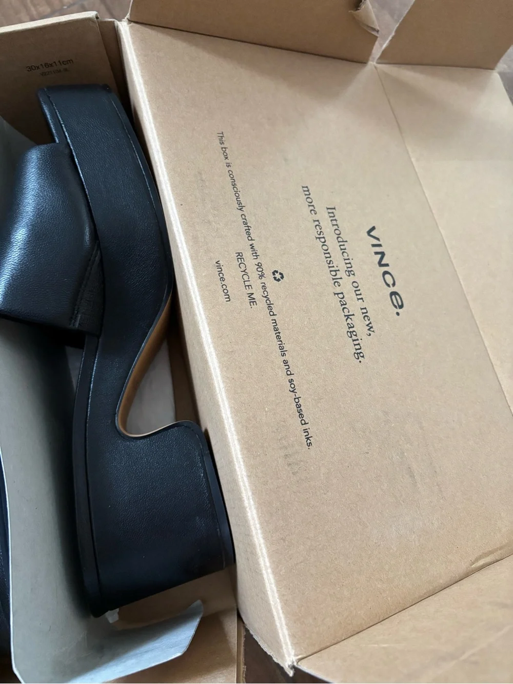 Vince black leather